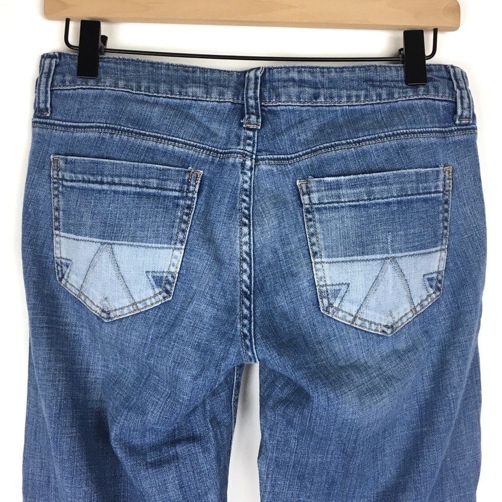 AMERICAN EAGLE Jeans Skinny Slim Low Rise Y2K Patchwork Boho Denim 4 Regular - Picture 6 of 12